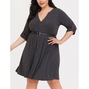 Torrid Long Sleeve Dress Grey